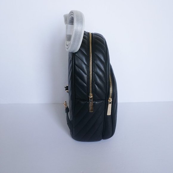Michael Kors Abbey MD Quilted Backpack Black - Picture 5 of 10